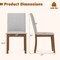 Costway Upholstered Dining Chairs Set of 2/4 with Nailhead Trim Rubber Wood Legs Padded Seat